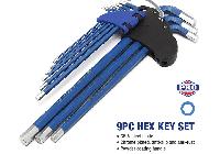 1.5-10mm Bộ lục giác đầu bằng hệ mét (loại dài) 9 chi tiết Workpro WP222015