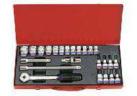 1/2” Bộ tuýp 10-30mm 24 chi tiết hệ mét Kingtony 4322MR