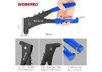 3/32, 1/8, 5/32, 3/16" Kìm rút đinh rivê nhôm Workpro WP225006