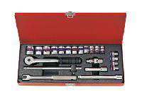 3/8” bộ tuýp 22 chi tiết hệ mét Kingtony 3023MR04