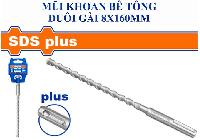 8x160mm Mũi khoan bê tông đuôi gài SDS Wadfow WHD1206