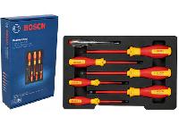 Bộ tuốc nơ vít cách điện 1000V 7 chi tiết Bosch 1600A02NF7