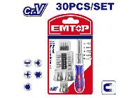 Bộ tuốc nơ vít đa năng 30 chi tiết Emtop EBST03006