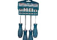 Bộ tuốc nơ vít dẹp và bake 4 chi tiết Total THT250604