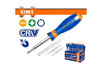 Bộ tuốc nơ vít nhiều đầu 6 trong 1 Wadfow WSS5506