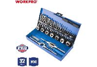 M3-M12 Bộ taro ren trong và ngoài 32 chi tiết Workpro WP309008