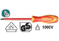 PZ1x80mm Tuốc nơ vít bake cách điện 1000V Total THTISPZ180