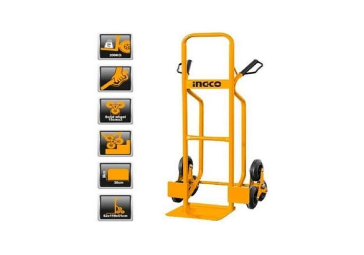 200kg Xe đẩy hàng 6 bánh leo cầu thang Ingco HHHT20461 200kg Xe đẩy hàng 6 bánh leo cầu thang Ingco HHHT20461