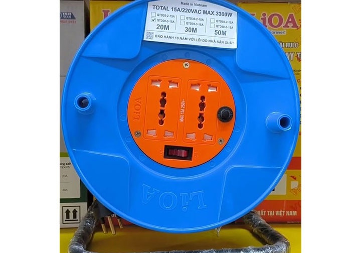20m Ổ cắm điện đa năng 15A Lioa QTD20-3-15A