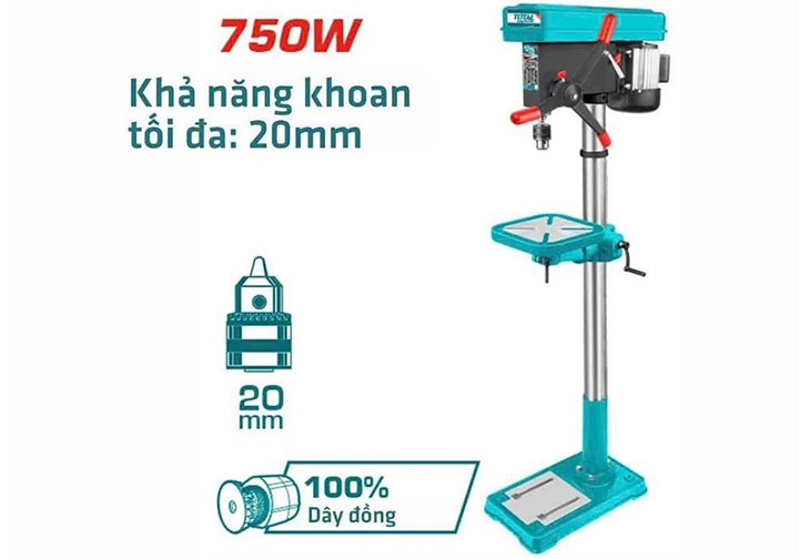 20mm Máy khoan bàn 750W Total TDP207505 20mm Máy khoan bàn 750W Total TDP207505