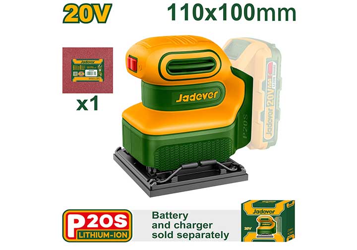 20V Máy chà nhám 110x100mm dùng pin (chỉ thân máy) Jadever JDRAP5010 20V Máy chà nhám 110x100mm dùng pin (chỉ thân máy) Jadever JDRAP5010