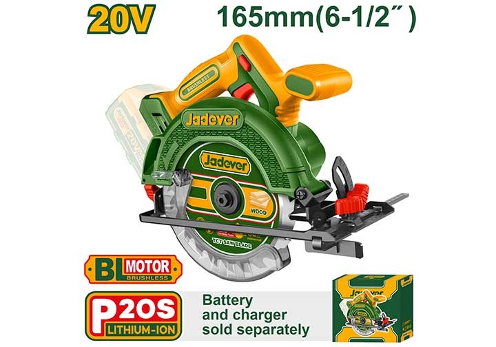 20V Máy cưa đĩa 165mm (chỉ thân máy) Jadever JDLWP5520