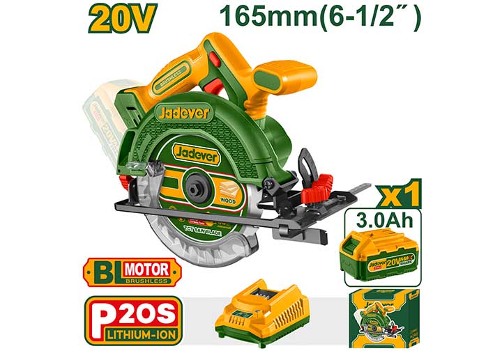 20V Máy cưa đĩa 165mm Jadever JDLWP5521 20V Máy cưa đĩa 165mm Jadever JDLWP5521