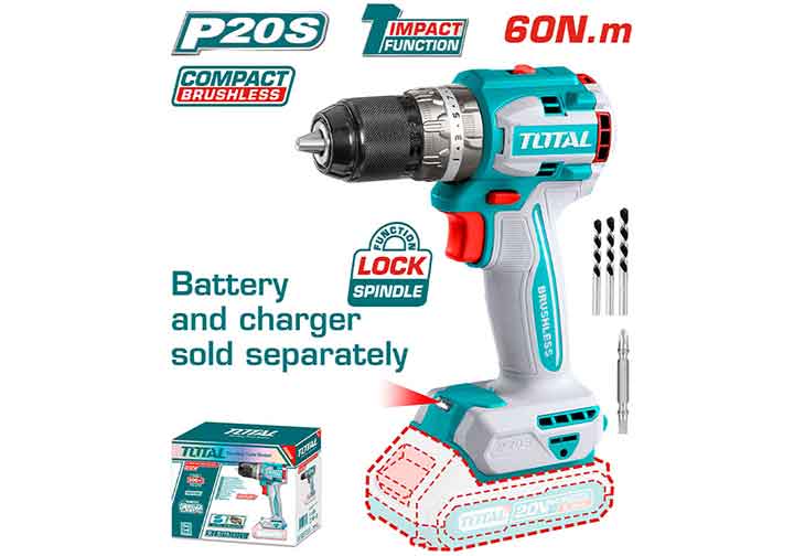 20V Máy khoan búa dùng pin (chỉ thân máy) Total TIDLI206021 (Bỏ mẫu, đổi qua TIDLI20558)