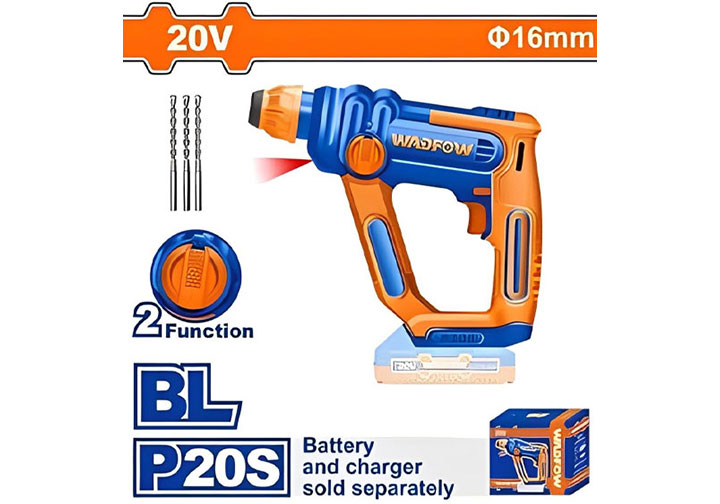 20V Máy khoan búa dùng pin (chỉ thân mày) Wadfow WLM1516