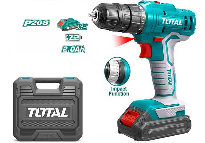 20V Máy khoan búa dùng pin Total TIDLI200215 (Bỏ mẫu, đổi qua TDLI20453)