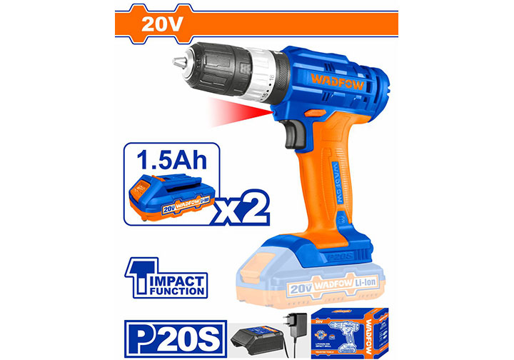 20V Máy khoan búa dùng pin Wadfow WCDP522 20V Máy khoan búa dùng pin Wadfow WCDP522