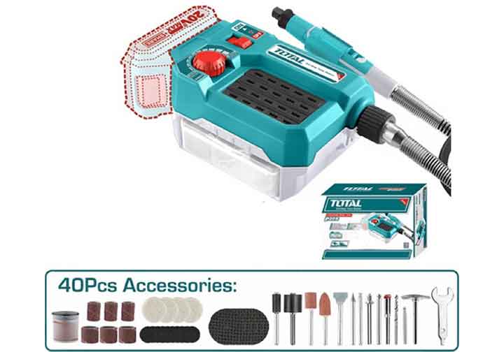 20V Máy mài khuôn 3.2mm dùng pin (chỉ thân máy) Total TMGLI2001 20V Máy mài khuôn 3.2mm dùng pin (chỉ thân máy) Total TMGLI2001