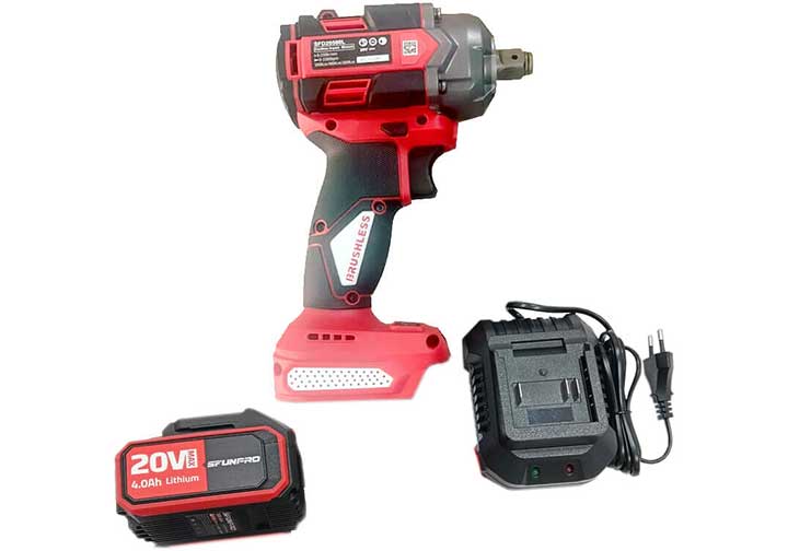20V Máy siết bu lông 500Nm dùng pin Sfunpro SFD20500L-4Ah 20V Máy siết bu lông 500Nm dùng pin Sfunpro SFD20500L-4Ah