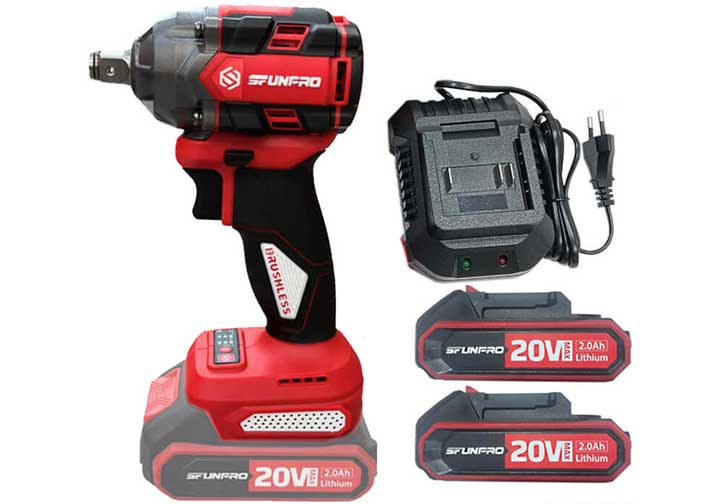 20V Máy siết bu lông dùng pin Sfunpro SFD20350L-4Ah 20V Máy siết bu lông dùng pin Sfunpro SFD20350L-4Ah