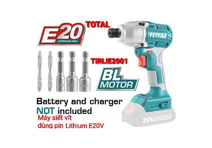 20V Máy siết vít dùng pin E20 Total TIRLIE2001 20V Máy siết vít dùng pin E20 Total TIRLIE2001