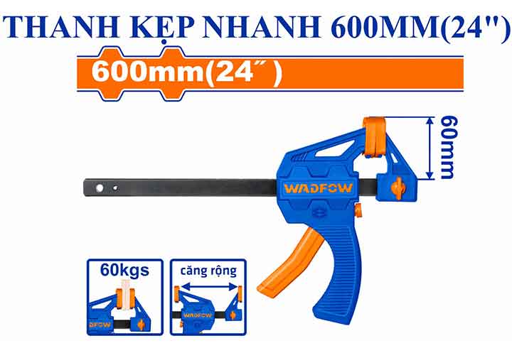 24" Cảo kẹp nhanh chữ F Wadfow WCP4324 24" Cảo kẹp nhanh chữ F Wadfow WCP4324
