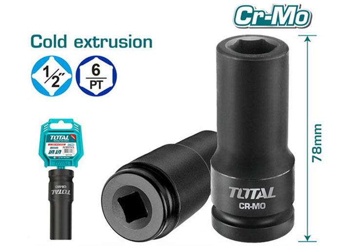 24mm Đầu tuýp đen 6 cạnh (dài 78mm) Total THDIS12241L 24mm Đầu tuýp đen 6 cạnh (dài 78mm) Total THDIS12241L