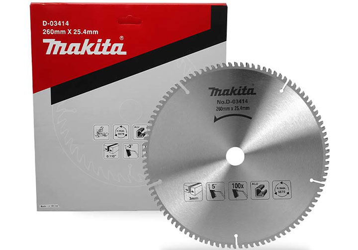 260X25.4X100T Lưỡi cưa hợp kim cắt nhôm Makita D-03414 260X25.4X100T Lưỡi cưa hợp kim cắt nhôm Makita D-03414