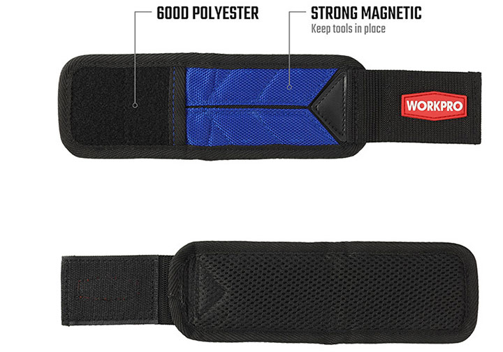 287x75mm Tay đeo đựng công cụ từ tính Workpro WP289002 287x75mm Tay đeo đựng công cụ từ tính Workpro WP289002