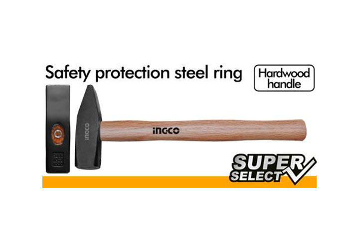 300g Búa đinh đầu dẹp và vuông cán gỗ Ingco HMH040300 300g Búa đinh đầu dẹp và vuông cán gỗ Ingco HMH040300