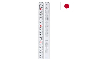 30cm Thước lá inox mạ nhũ bạc vạch kaidan Niigata SV-30KD (Bỏ mẫu)