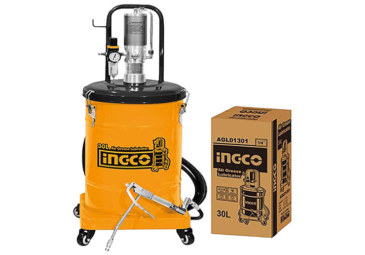 30Lít Bình bơm mỡ bằng khí nén Ingco AGL01301 30Lít Bình bơm mỡ bằng khí nén Ingco AGL01301