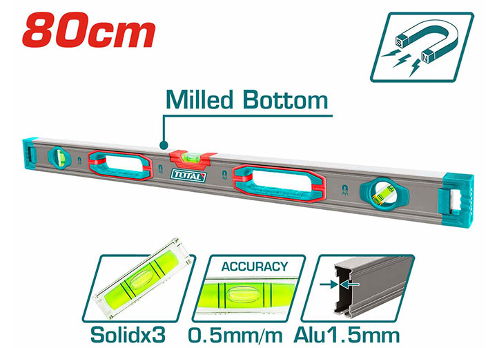 32" Thước thủy từ tính Total TMT28028M 32" Thước thủy từ tính Total TMT28028M