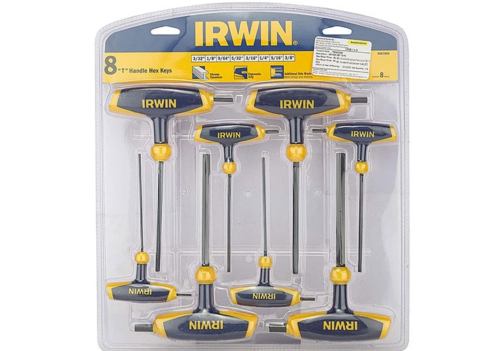 3/32" - 3/8" Bộ lục giác đầu bằng chữ T hệ inch 8 chi tiết Irwin 9097008 3/32" - 3/8" Bộ lục giác đầu bằng chữ T hệ inch 8 chi tiết Irwin 9097008