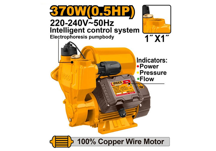 370W Máy bơm nước tự mồi Ingco VPZ3708 370W Máy bơm nước tự mồi Ingco VPZ3708