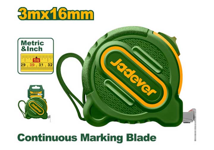 3mx16mm Thước cuộn thép hệ inch và mét Jadever JDMT1210 3mx16mm Thước cuộn thép hệ inch và mét Jadever JDMT1210