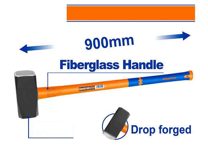 4000g Búa tạ cán dài 900mm Wadfow WHM2340 4000g Búa tạ cán dài 900mm Wadfow WHM2340