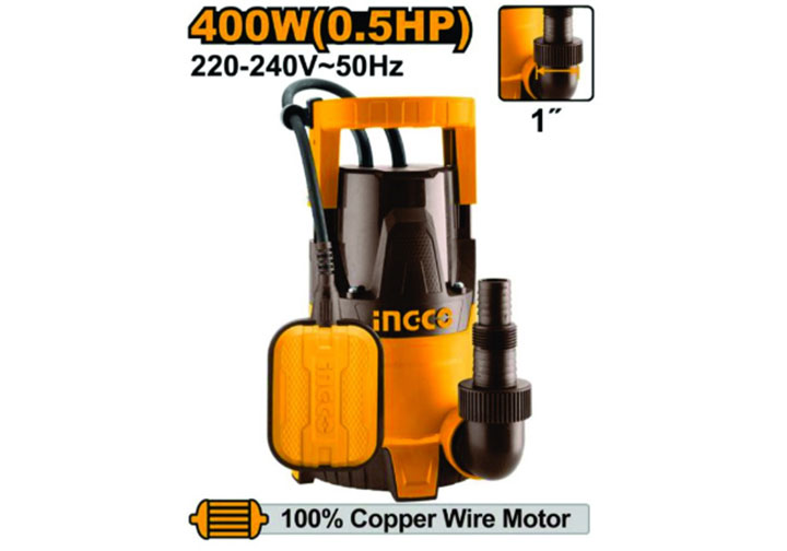 400W Máy bơm chìm nước sạch Ingco SPC4008 400W Máy bơm chìm nước sạch Ingco SPC4008