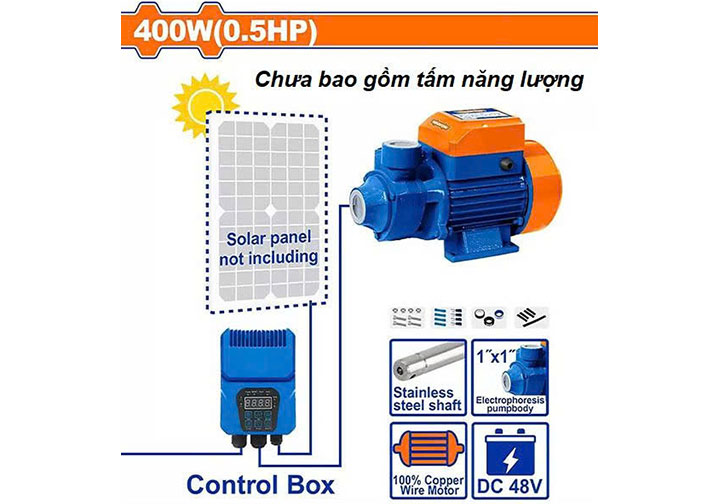 400W Máy bơm nước năng lượng mặt trời Wadfow WWPVDC01 400W Máy bơm nước năng lượng mặt trời Wadfow WWPVDC01