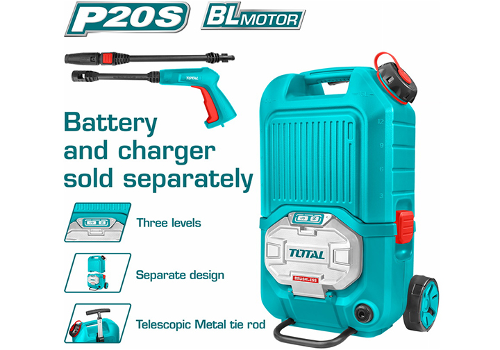 40V Bộ máy xịt rửa dùng pin Total TPWLI4006 40V Bộ máy xịt rửa dùng pin Total TPWLI4006