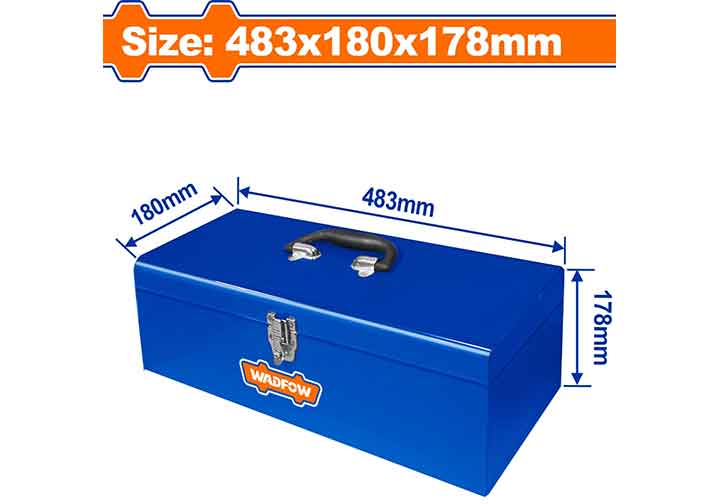 483x180x178mm Thùng đựng đồ nghề bằng sắt Wadfow WTB8A12 483x180x178mm Thùng đựng đồ nghề bằng sắt Wadfow WTB8A12