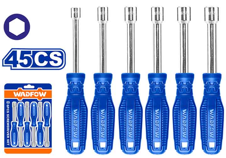 5-10mm Bộ tuốc nơ vít đầu tuýp lục giác Wadfow WSS24T6 5-10mm Bộ tuốc nơ vít đầu tuýp lục giác Wadfow WSS24T6