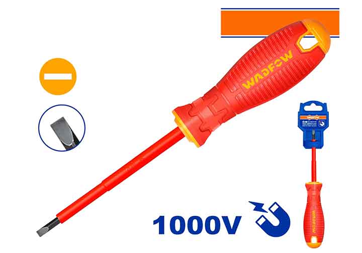 5.5x125mm Tuốc nơ vít dẹp cách điện Wadfow WSD7255 5.5x125mm Tuốc nơ vít dẹp cách điện Wadfow WSD7255