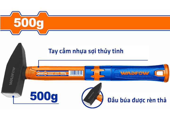 500g Búa cơ khí cán nhựa cao su Wadfow WHM1305 500g Búa cơ khí cán nhựa cao su Wadfow WHM1305