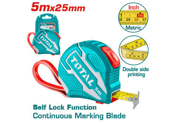 5m Thước cuộn thép (rộng 25mm) Total TMT126252 5m Thước cuộn thép (rộng 25mm) Total TMT126252