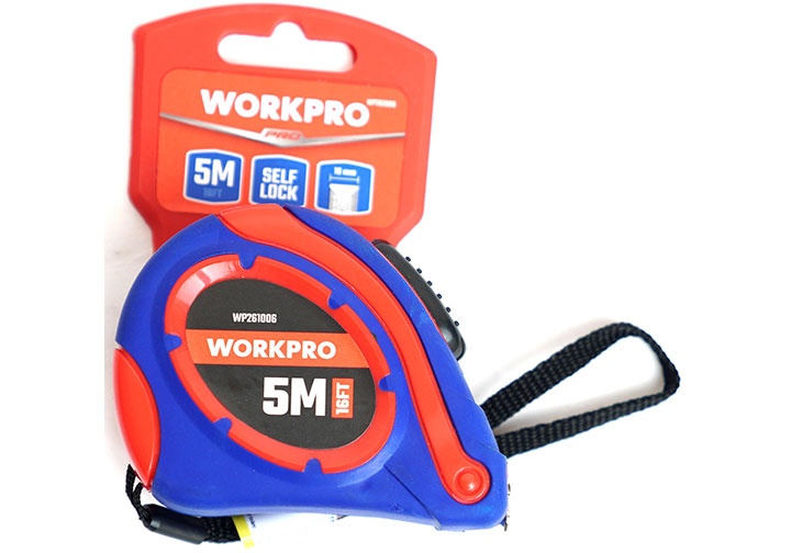 5m x 19mm Thước cuộn thép tự khóa Workpro WP261006