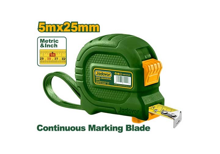 5mx25mm Thước cuộn thép hệ inch và mét Jadever JDMT4330