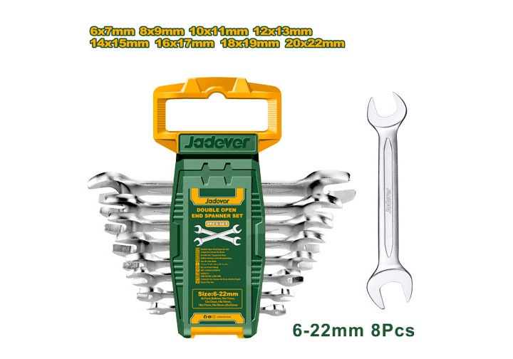 6-22mm Bộ cờ lê 2 đầu miệng 8 chi tiết Jadever JDDS2208 6-22mm Bộ cờ lê 2 đầu miệng 8 chi tiết Jadever JDDS2208
