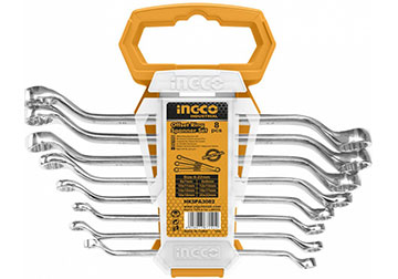 6-22mm Bộ cờ lê 2 đầu vòng 8 chi tiết INGCO HKSPA3088 6-22mm Bộ cờ lê 2 đầu vòng 8 chi tiết INGCO HKSPA3088