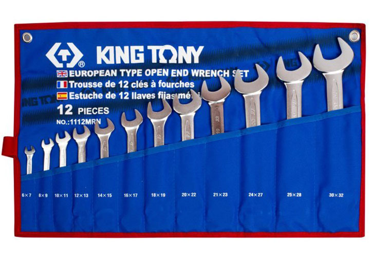 6-32mm Bộ cờ lê 2 đầu miệng 12 chi tiết Kingtony 1112MRN 6-32mm Bộ cờ lê 2 đầu miệng 12 chi tiết Kingtony 1112MRN